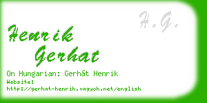 henrik gerhat business card